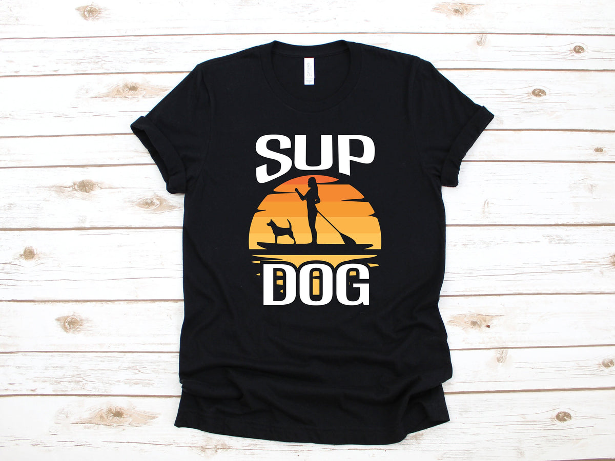 SUP Dog TShirt Paddle Board Tee Funny Paddle Boarding Tank Top Hoodie Sweatshirt Long Sleeve Kids Tee Apparel Gift Hoodie – Cozy Vibes · Trending Graphic Apparel