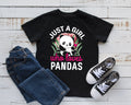 Girl Who Loves Pandas TShirt Cute Panda Kids Hoodie Tank Top Hoodie Sweatshirt Long Sleeve Kids Tee Apparel Gift Hoodie – Premium Graphic · High-Quality Print