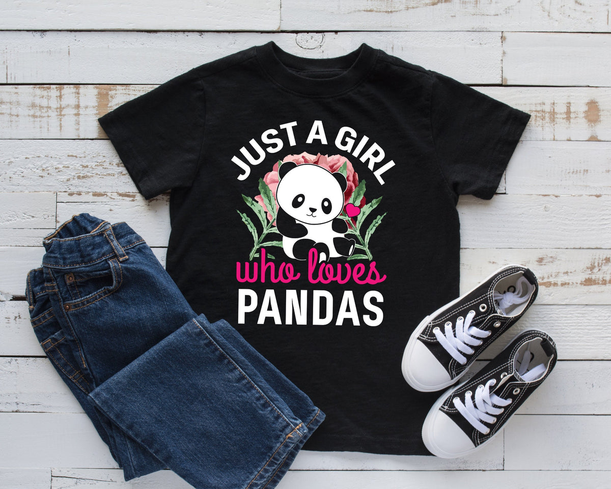 Girl Who Loves Pandas TShirt Cute Panda Kids Hoodie Tank Top Hoodie Sweatshirt Long Sleeve Kids Tee Apparel Gift Hoodie – Premium Graphic · High-Quality Print