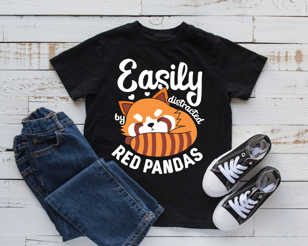 Distracted By Red Pandas TShirt Cute Red Panda Kids Hoodie Zoo TeeTank Top Hoodie Sweatshirt Long Sleeve Kids Tee Apparel Gift Hoodie – Easygoing Wear · High-Quality Print