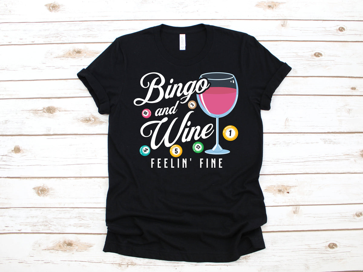 Bingo and Wine TShirt Funny Bingo Tee Tank Top Hoodie Sweatshirt Long Sleeve Hoodie – Cozy Vibes · Trending Graphic Apparel