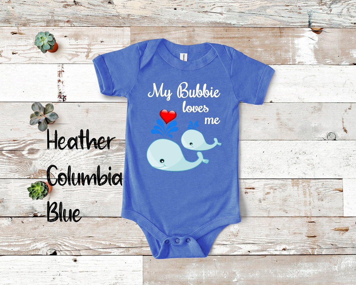 Bubbie Loves Me Cute Whale Baby Bodysuit Tshirt or Toddler Shirt Israeli Jewish Yiddish Grandmother Gift or Pregnancy Reveal Announcement Graphic Tee – Feel-Good Design · Must-Have Style