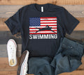 Swimming USA Flag TShirt American Swimmer Kids Hoodie Tank Top Hoodie Sweatshirt Long Sleeve Kids Tee Apparel Gift Hoodie – Soft Feel · Perfect For Daily Wear