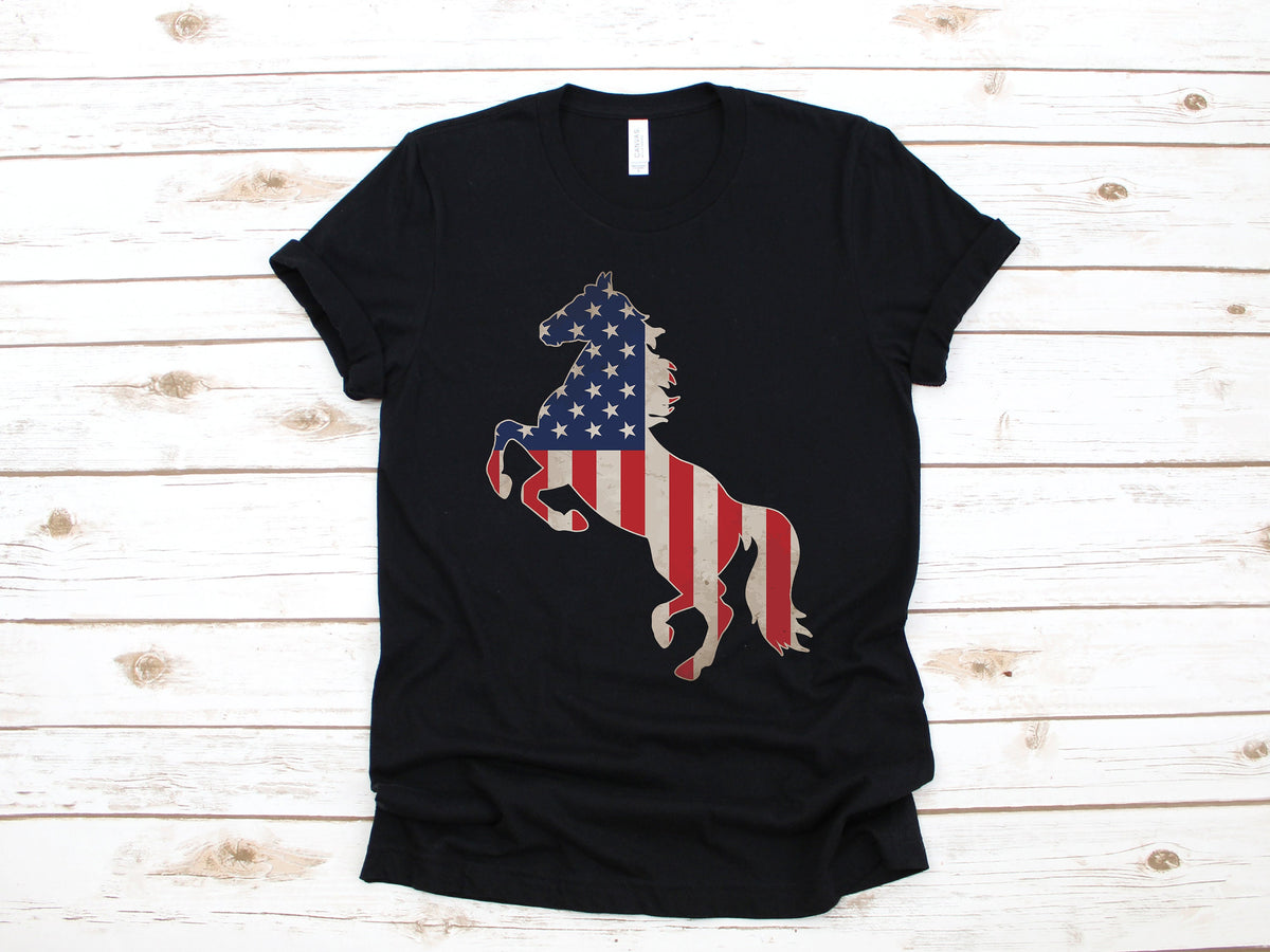 Horse USA Flag TShirt American Horse Patriotic July 4th Tank Top Hoodie Sweatshirt Long Sleeve Kids Tee Apparel Gift Hoodie – Bold Style · Top Pick For Any Outfit