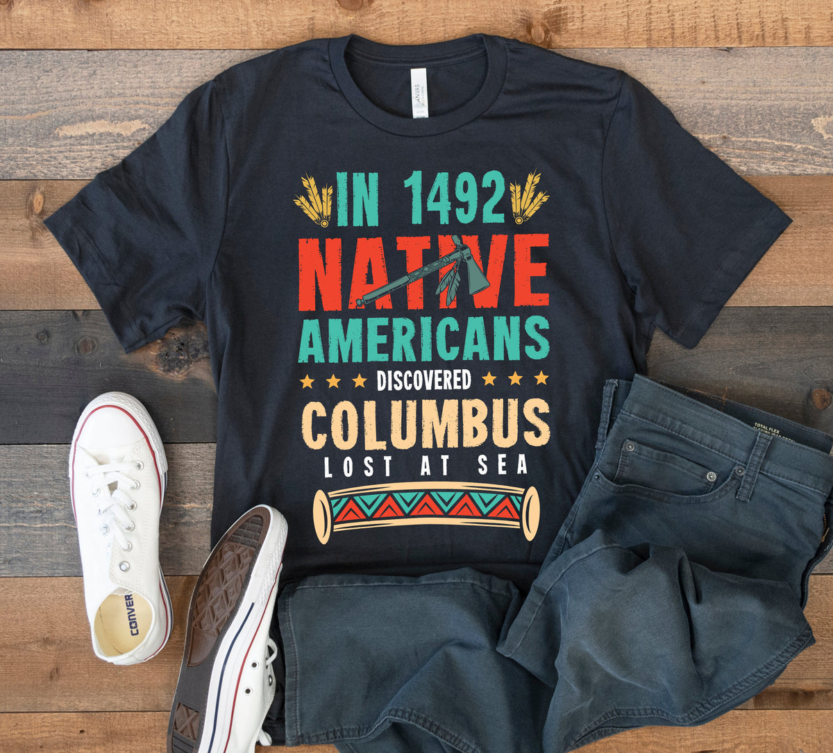 Native Americans Discovered Columbus TShirt Indigenous Tank Top Hoodie Sweatshirt Long Sleeve Kids Tee Apparel Gift Hoodie – Everyday Comfort · Must-Have Style