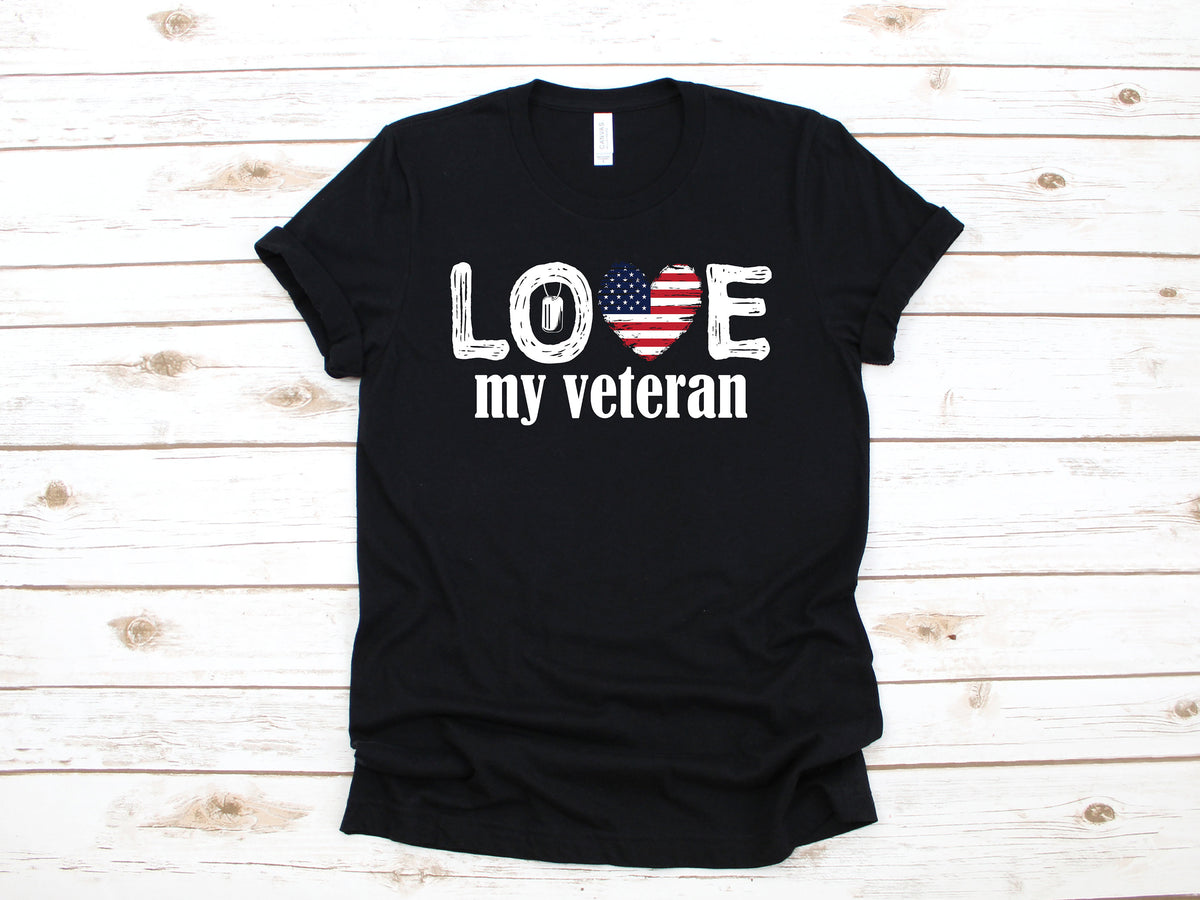 Love My Veteran TShirt War Veteran Wife Tee Tank Top Hoodie Sweatshirt Long Sleeve Kids Tee Apparel Gift Hoodie – Easygoing Wear · Trending Graphic Apparel