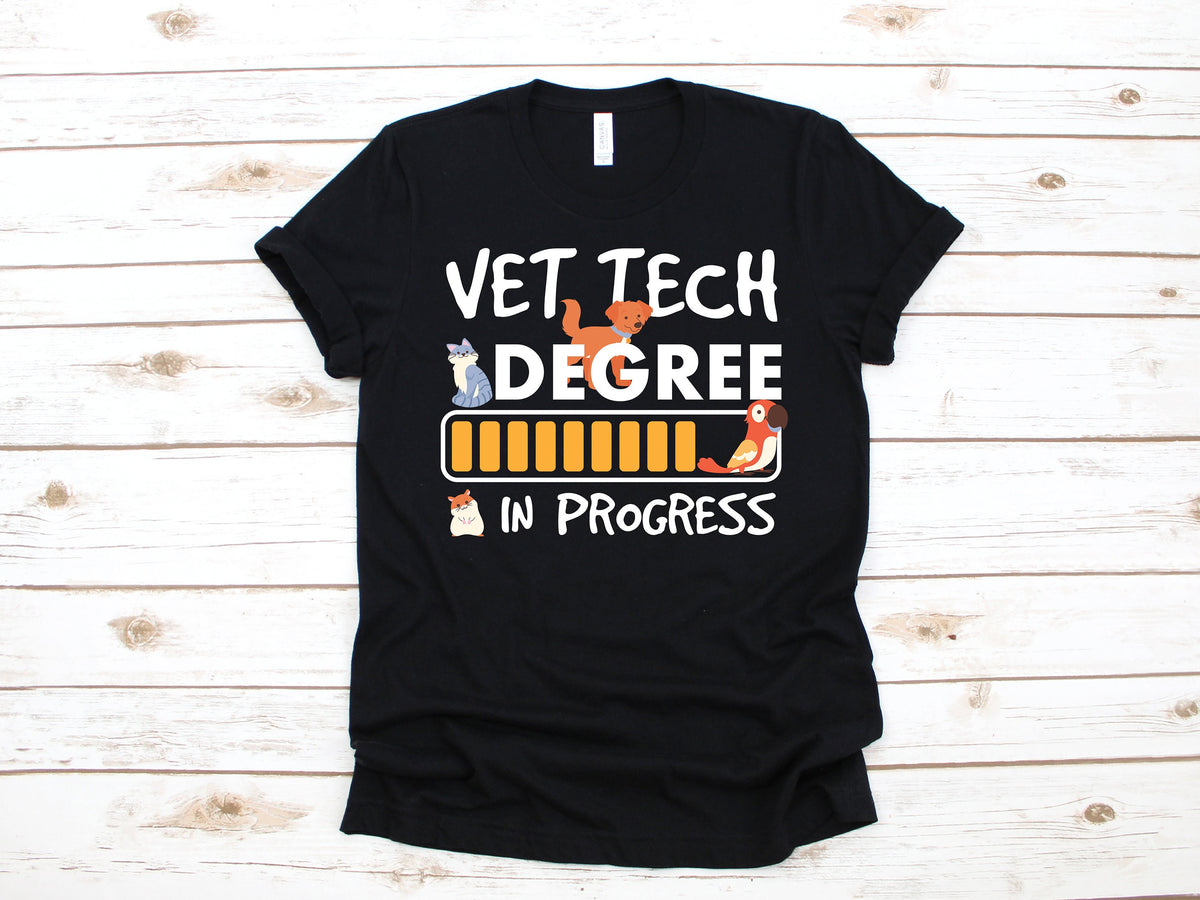 Vet Tech Degree In Progress Future Vet Technician TShirt Tank Top Hoodie Sweatshirt Long Sleeve Kids Tee Apparel Gift Hoodie – Bold Style · Must-Have Style
