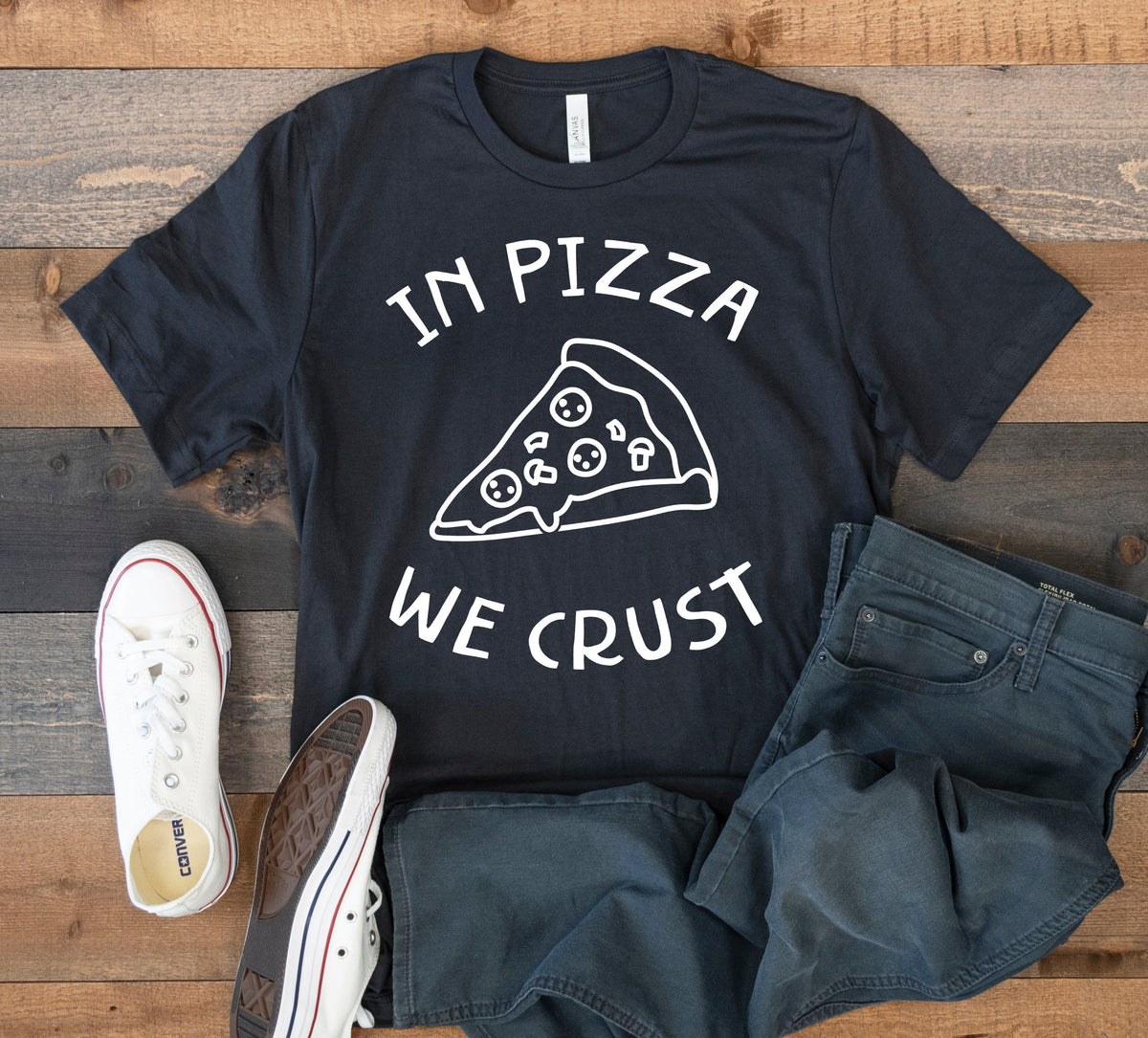 Funny Pizza TShirt In Pizza We Crust Kids Hoodie Toddler Tee Tank Top Hoodie Sweatshirt Long Sleeve Kids Tee Apparel Gift Hoodie – Cozy Vibes · Trending Graphic Apparel