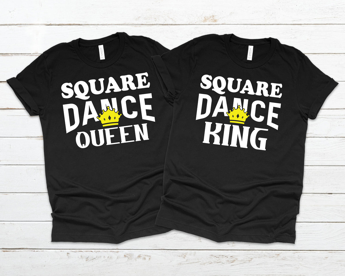 Square Dance King Queen TShirt Matching Square Dancing Tees Square Dancers Tank Top Hoodie Sweatshirt Long Sleeve Kids Tee Hoodie – Easygoing Wear · Must-Have Style