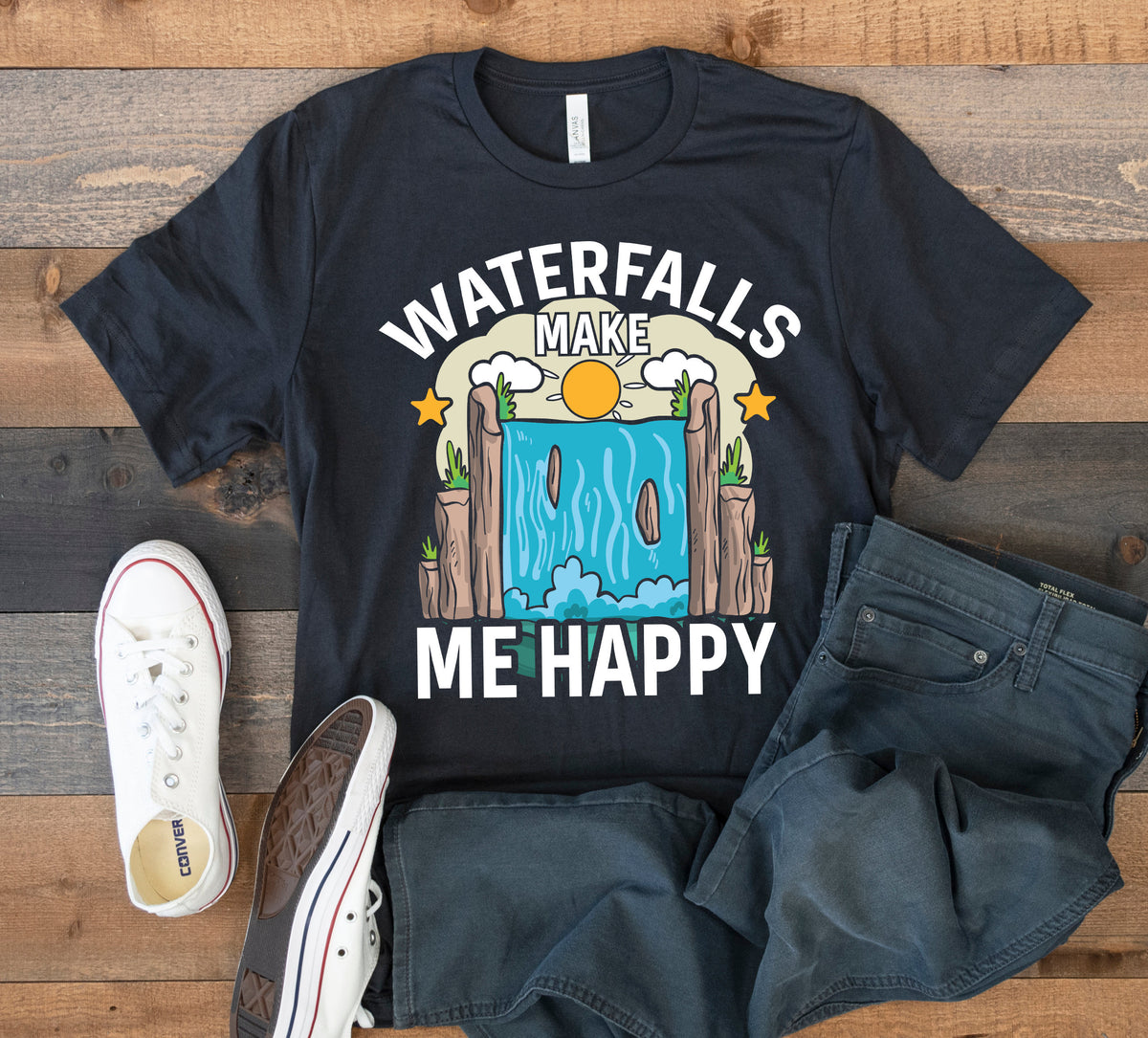 Waterfalls Make Me Happy TShirt Cute Waterfall Hike Tee Kids Hoodie Tank Top Hoodie Sweatshirt Long Sleeve Kids Tee Apparel Gift Hoodie – Premium Graphic · Must-Have Style