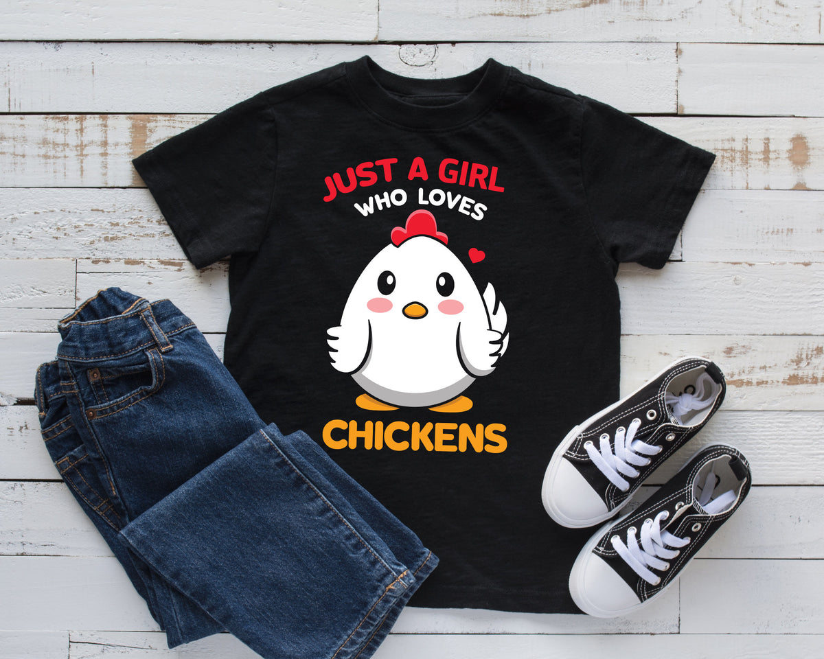 Girl Who Likes Chickens TShirt Chicken Girl Tee Tank Top Hoodie Sweatshirt Long Sleeve Kids Tee Apparel Gift Hoodie – Premium Graphic · High-Quality Print