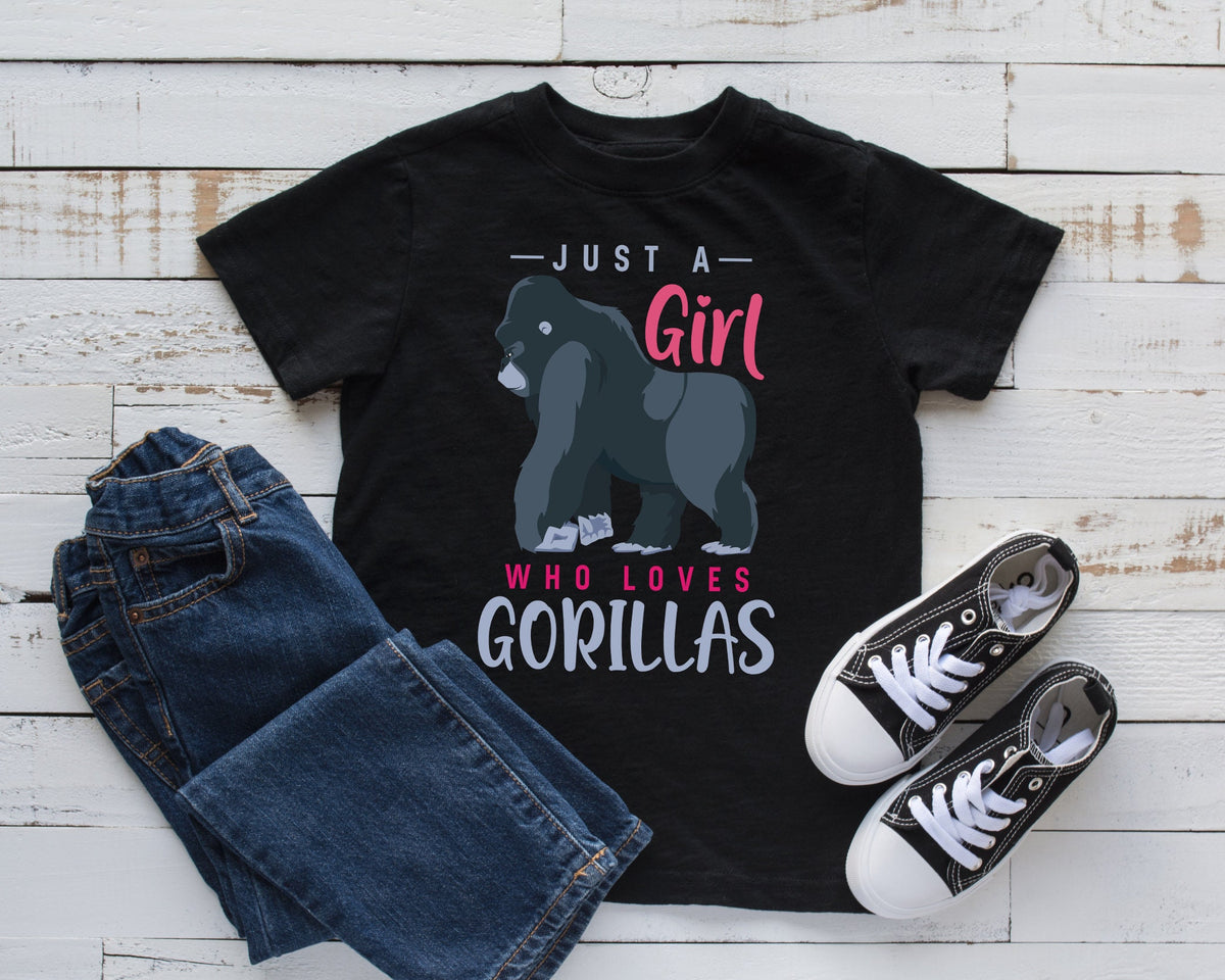 Girl Who Loves Gorillas TShirt Girl Gorilla Tee Tank Top Hoodie Sweatshirt Long Sleeve Kids Tee Apparel Gift Hoodie – Fan Favorite · Trending Graphic Apparel
