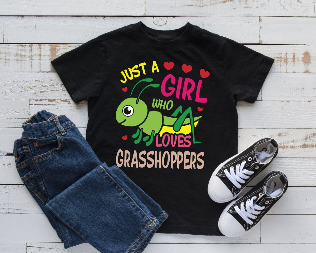Girl Who Loves Grasshoppers TShirt Girl Grasshopper Tee Tank Top Hoodie Sweatshirt Long Sleeve Kids Tee Apparel Gift Hoodie – Cozy Vibes · Perfect For Daily Wear