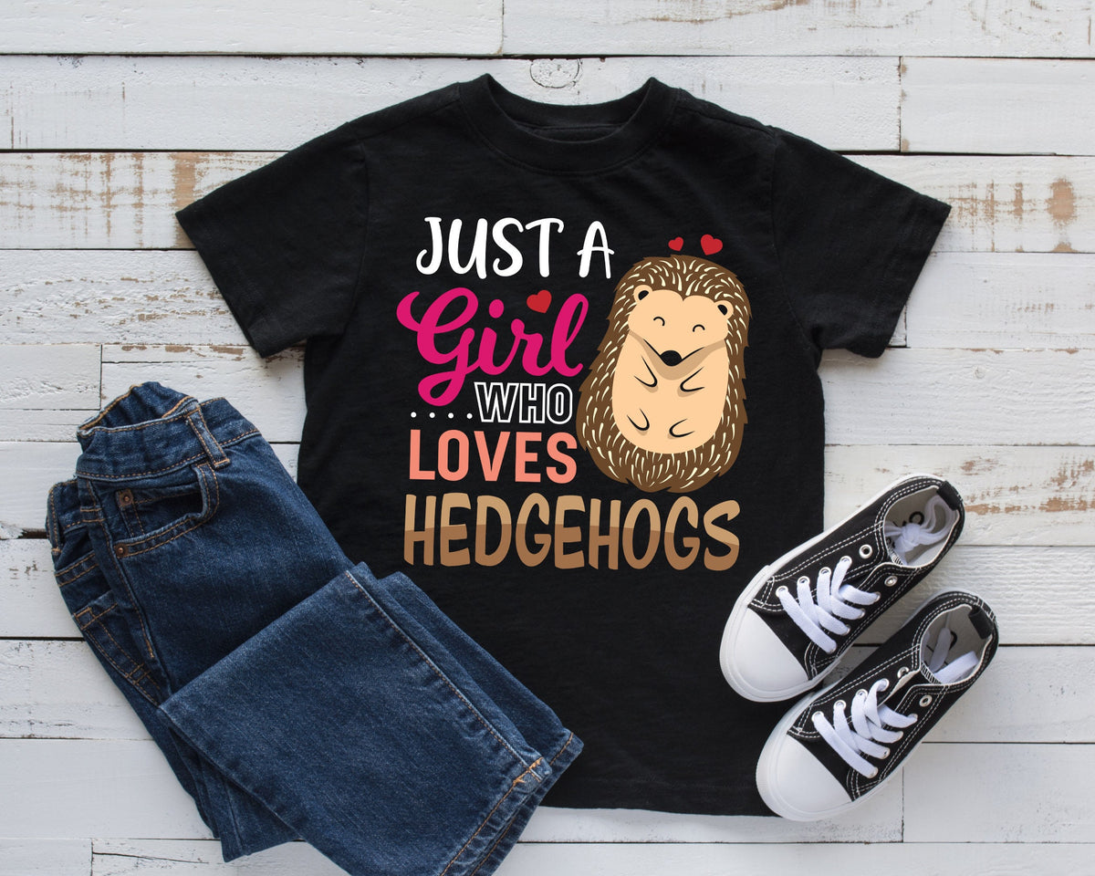 Girl Who Loves Hedgehogs TShirt Girl Hedgehog Tee Tank Top Hoodie Sweatshirt Long Sleeve Kids Tee Apparel Gift Hoodie – Bold Style · Trending Graphic Apparel