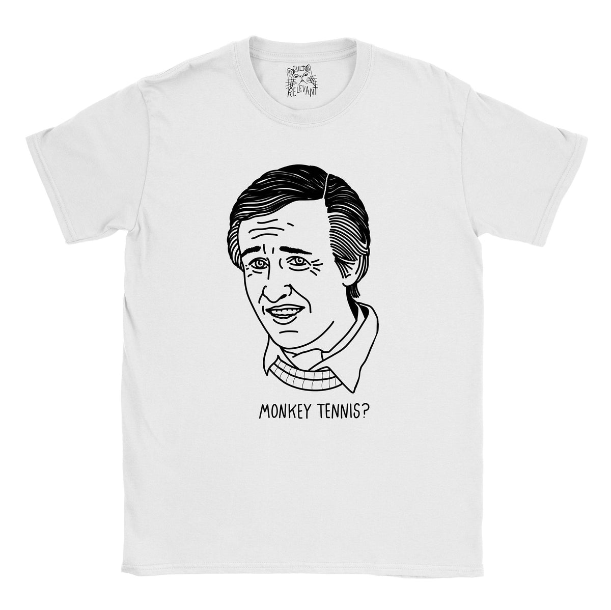 Alan Partridge Monkey Tennis T Shirt Funny Tv Show BBC Graphic Tee – Soft Feel · Top Pick For Any Outfit