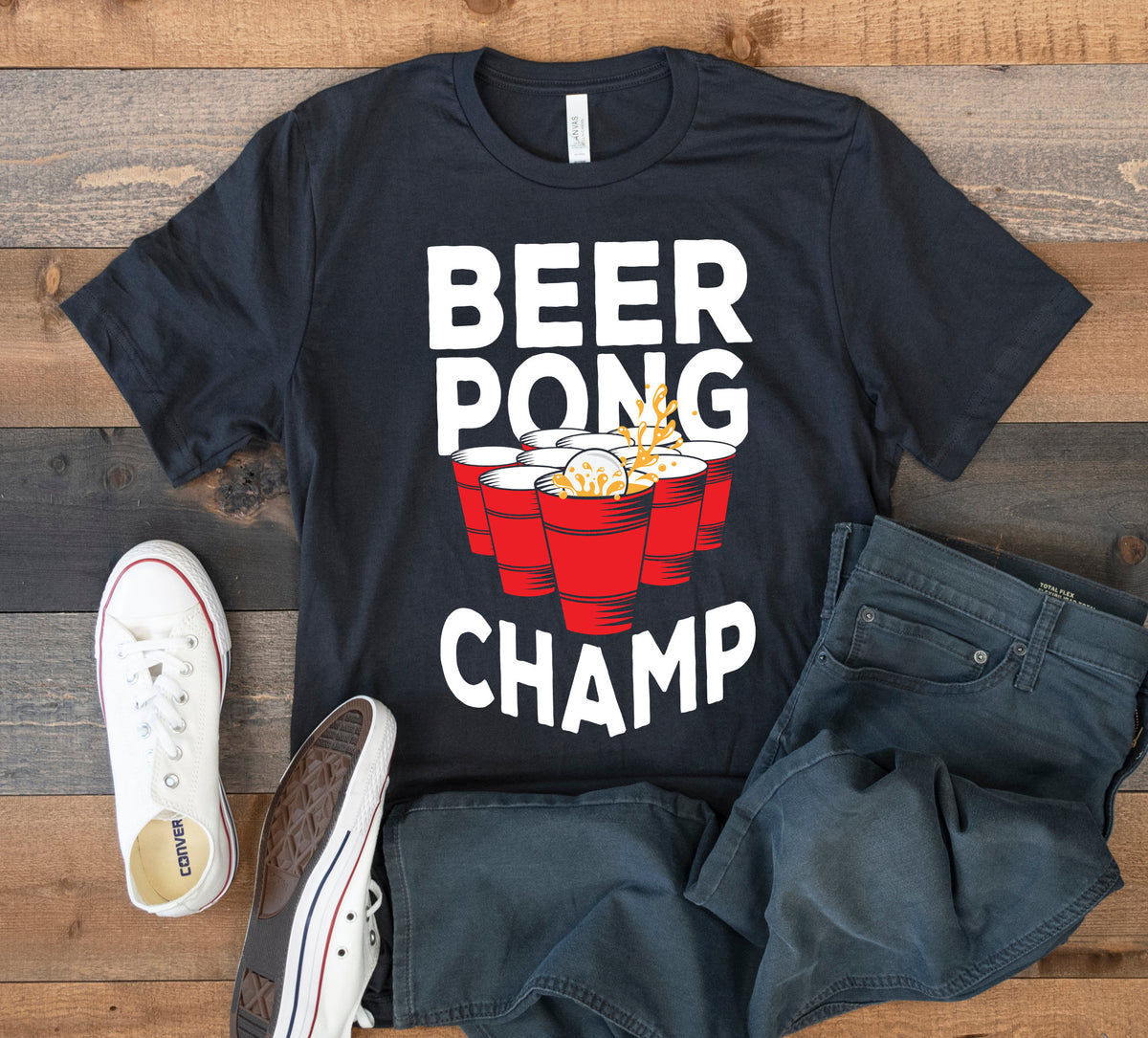 Beer Pong Champ TShirt Funny Beer Pong Champion Tee Tank Top Hoodie Sweatshirt Long Sleeve Hoodie – Cozy Vibes · High-Quality Print
