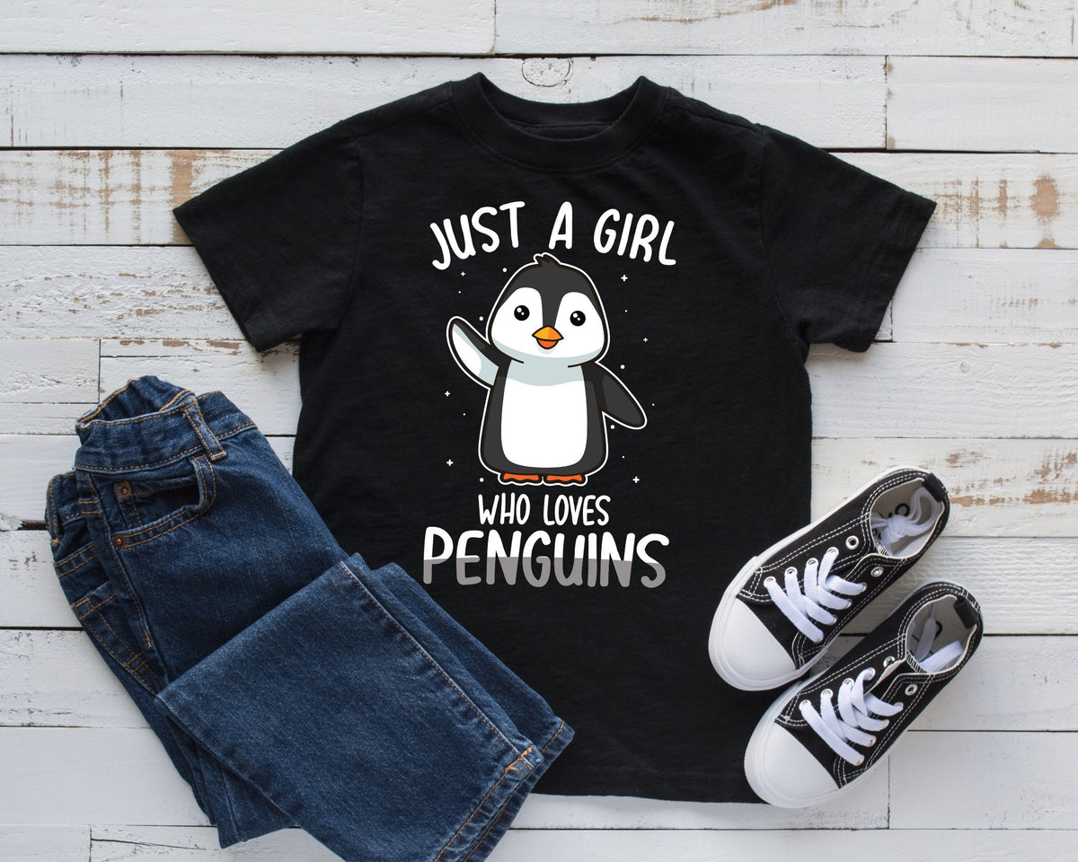 Girl Who Loves Penguins TShirt Cute Girl Penguin Tee Kids Hoodie Tank Top Hoodie Sweatshirt Long Sleeve Kids Tee Apparel Gift Hoodie – Everyday Comfort · Great Gift For Fans