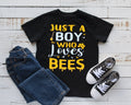 Boy Who Loves Bees TShirt Cute Bee Beekeeper Tank Top Hoodie Sweatshirt Long Sleeve Kids Tee Apparel Gift Hoodie – Premium Graphic · Great Gift For Fans