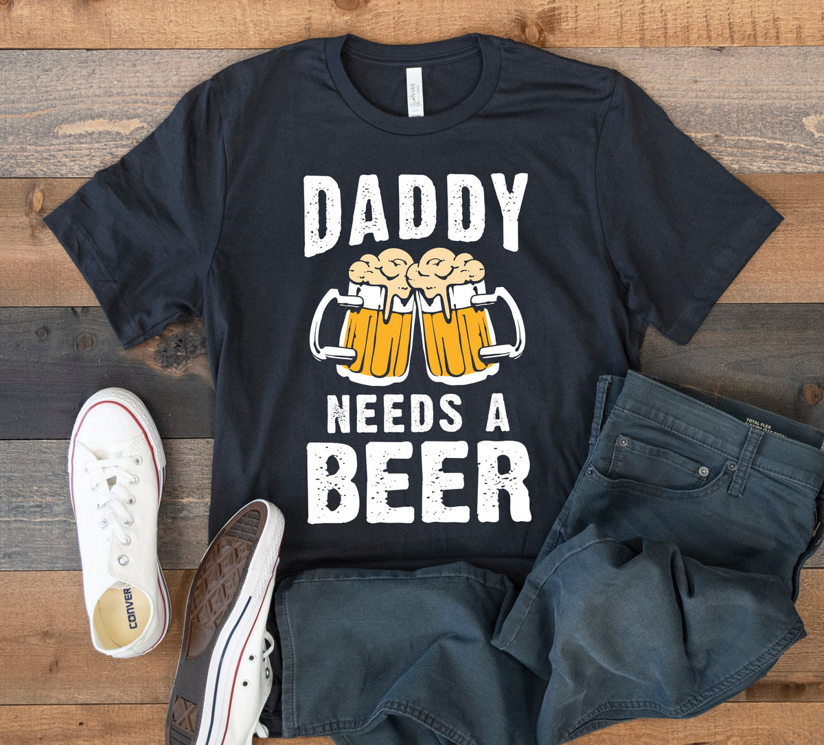 Daddy Needs A Beer TShirt Funny Beer Dad Tee Fathers Day Tank Top Hoodie Sweatshirt Long Sleeve Hoodie – Warm & Stylish · Great Gift For Fans