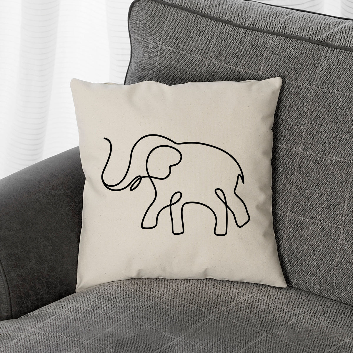 Elephant Throw Cushion Cover Elephant Themed Home Decor Throw Pillow Case Minimal Elephant Scatter Cushion Covers Graphic Tee – Warm & Stylish · Trending Graphic Apparel