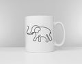 Elephant Mug Minimal Elephant Print Coffee Mug Elephant Themed Gifts Elephants Elephant Gift Graphic Tee – Everyday Comfort · Top Pick For Any Outfit