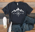 Compass Hiking Mountain TShirt GPS Geocache Hiker Nature Tee Tank Top Hoodie Sweatshirt Long Sleeve Kids Tee Apparel Gift Hoodie – Bold Style · High-Quality Print