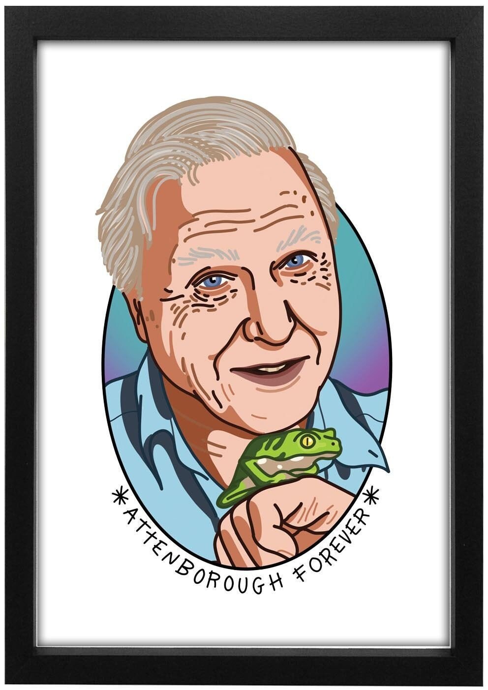 Sir David Attenborough Attenborough Forever Print Graphic Tee – Soft Feel · Must-Have Style