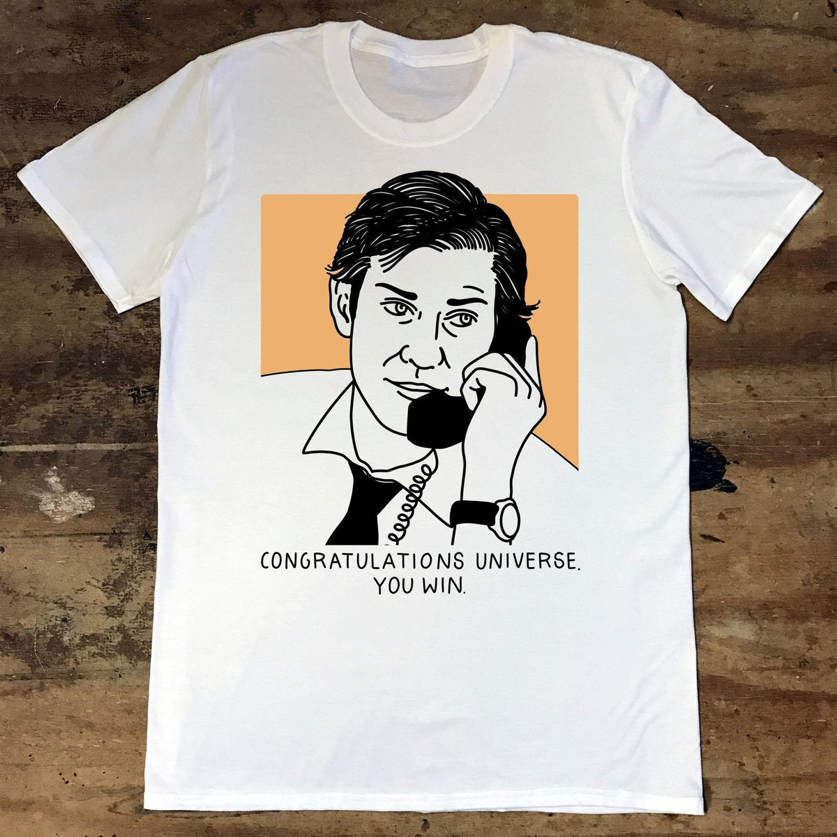 The Office USA T Shirt Jim Halpert Congratulations Universe You Win T Shirt Graphic Tee – Premium Graphic · High-Quality Print