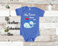 Farmor Loves Me Cute Whale Baby Bodysuit Tshirt or Toddler Shirt Danish Norwegian Swedish Grandmother Gift or Pregnancy Reveal Announcement Graphic Tee – Soft Feel · Great Gift For Fans