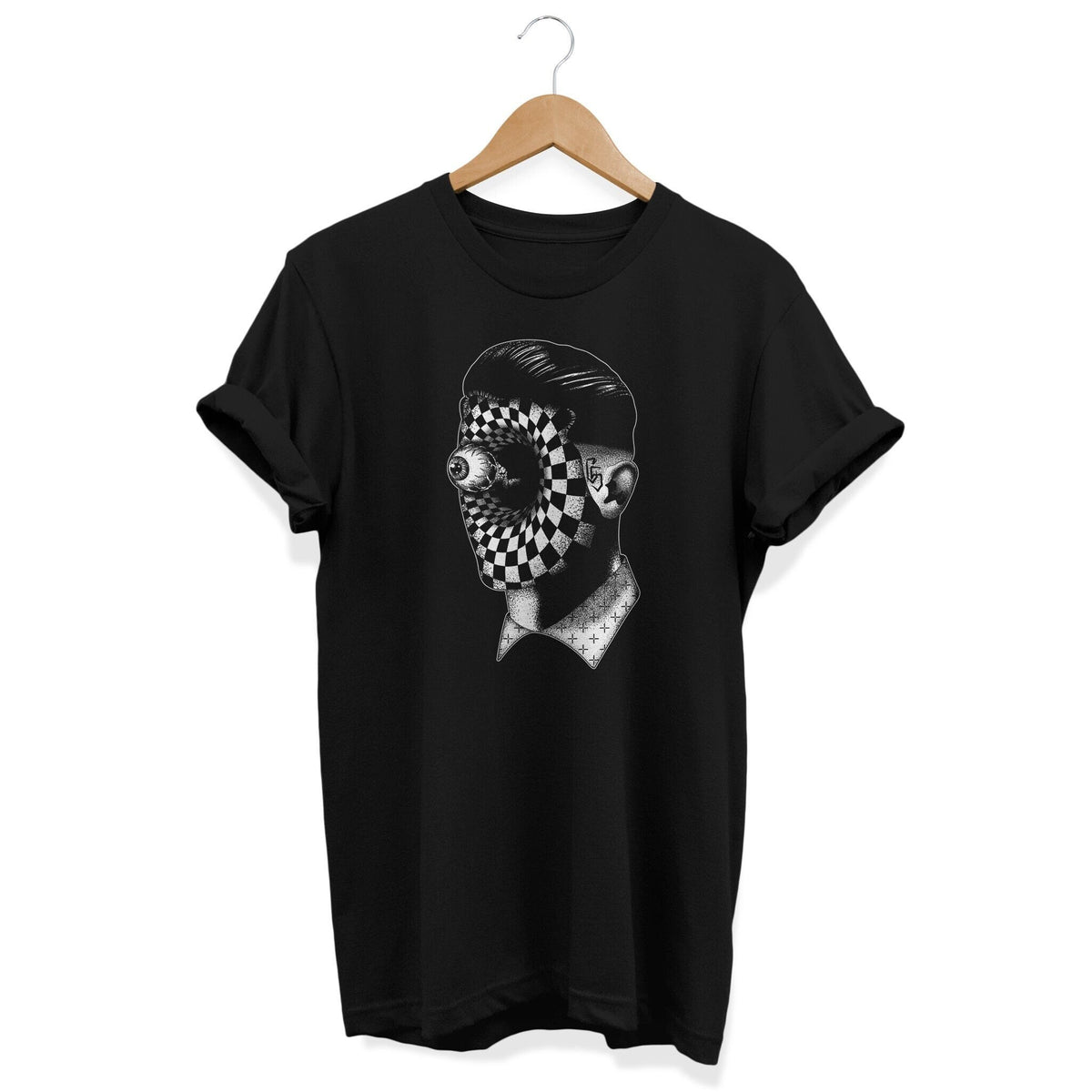 Void Man Weird T shirt Abstract Face Art Graphic Tee Artsy Optical Illusion Weirdcore Aesthetic Clothes Graphic Tee – Premium Graphic · Trending Graphic Apparel