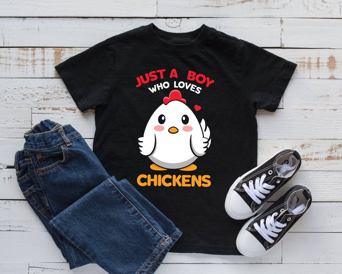 Boy Who Likes Chickens TShirt Chicken Boy Tee Tank Top Hoodie Sweatshirt Long Sleeve Kids Tee Apparel Gift Hoodie – Easygoing Wear · Trending Graphic Apparel
