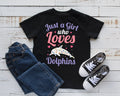 Girl Who Loves Dolphins TShirt Cute Dolphin Girl Tee Tank Top Hoodie Sweatshirt Long Sleeve Kids Tee Apparel Gift Hoodie – Soft Feel · High-Quality Print