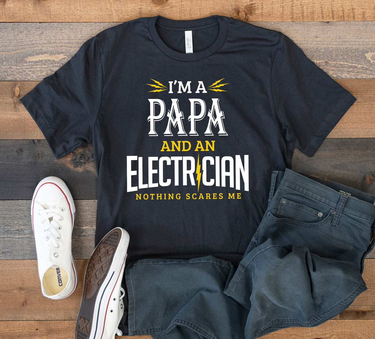 Papa Electrician TShirt Funny Electricians Tank Top Hoodie Sweatshirt Long Sleeve Hoodie – Everyday Comfort · Must-Have Style