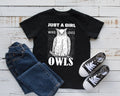 Girl Who Loves Owls TShirt Girl Owl Tee Tank Top Hoodie Sweatshirt Long Sleeve Kids Tee Apparel Gift Hoodie – Cozy Vibes · Great Gift For Fans
