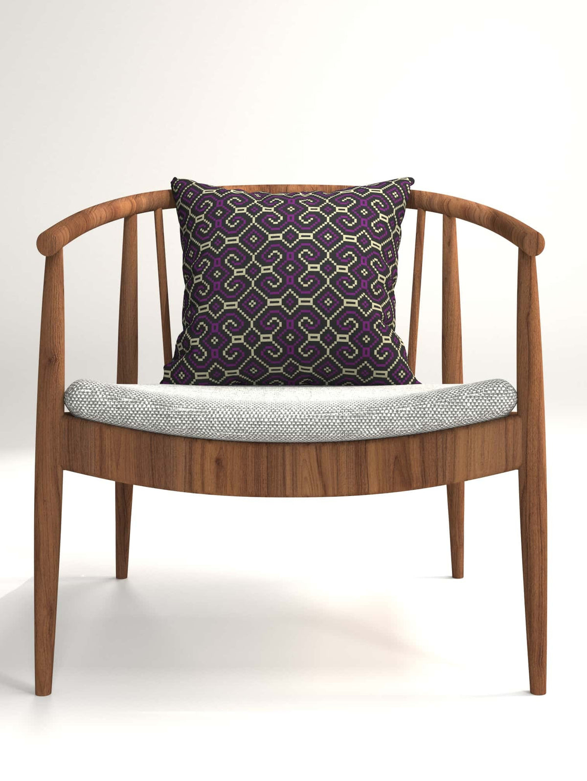 Shipibo Conibo Cushion Purple Beige on Black Graphic Tee – Bold Style · Top Pick For Any Outfit