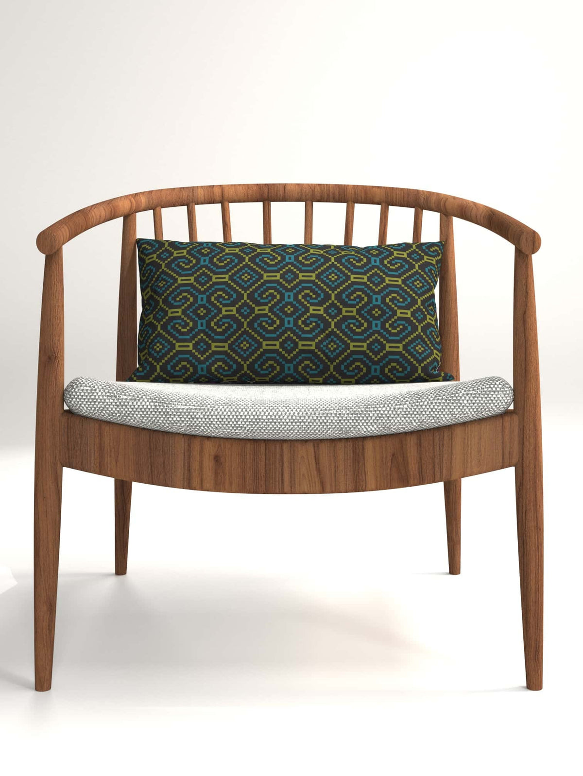 Shipibo Conibo Cushion Turquoise Olive on Black Graphic Tee – Warm & Stylish · Must-Have Style