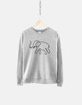 Minimal Elephant Sweatshirt Womens Elephant Sweater Simplistic Elephant Sweatshirt Sweatshirt – Soft Feel · Top Pick For Any Outfit