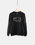 Pig Sweatshirt Womens Geometric Pig Sweater Simple Pig Sweatshirt Sweatshirt – Soft Feel · Top Pick For Any Outfit