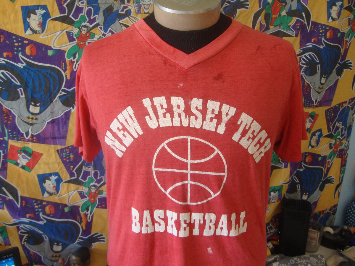 Vintage 8039s New Jersey Tech Highlanders Basketball Soft Paper Thin T Shirt L Jersey – Easygoing Wear · Great Gift For Fans