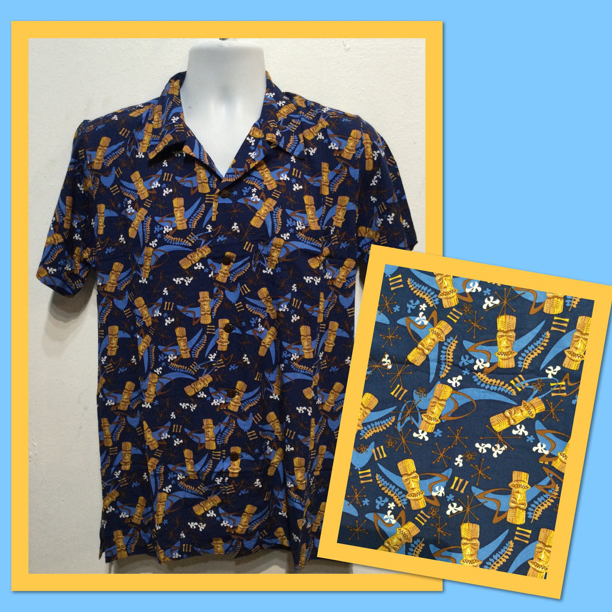 AT014 Americana 1950s style rayon atomic tiki print shirt by Atomik Tiki Graphic Tee – Feel-Good Design · Top Pick For Any Outfit