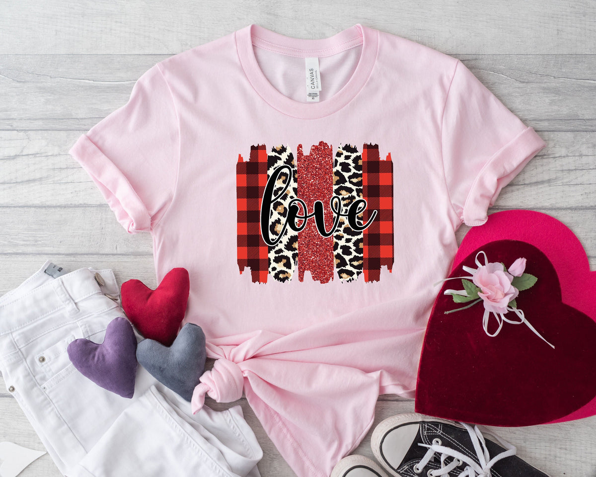 Valentine love Shirt Heart Shirt Love Shirt Leopard Print Shirt Retro Leopard Shirt Leopard Print Shirt Leopard Design For Women Shirt Graphic Tee – Everyday Comfort · Great Gift For Fans