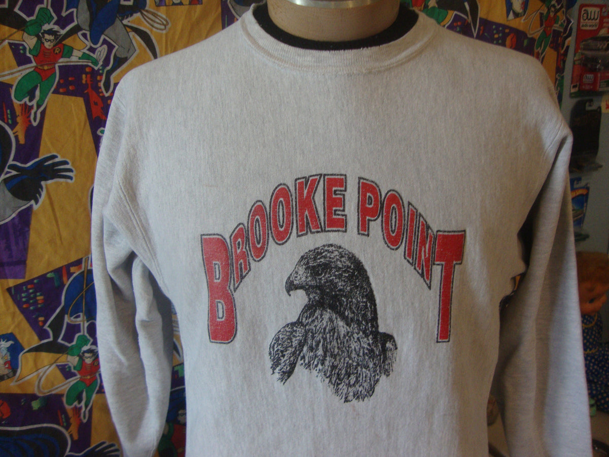 Vintage 90s Brooke Point Champion Gray Reverse Weave Gray Crewneck Sweatshirt L Sweatshirt – Soft Feel · Must-Have Style