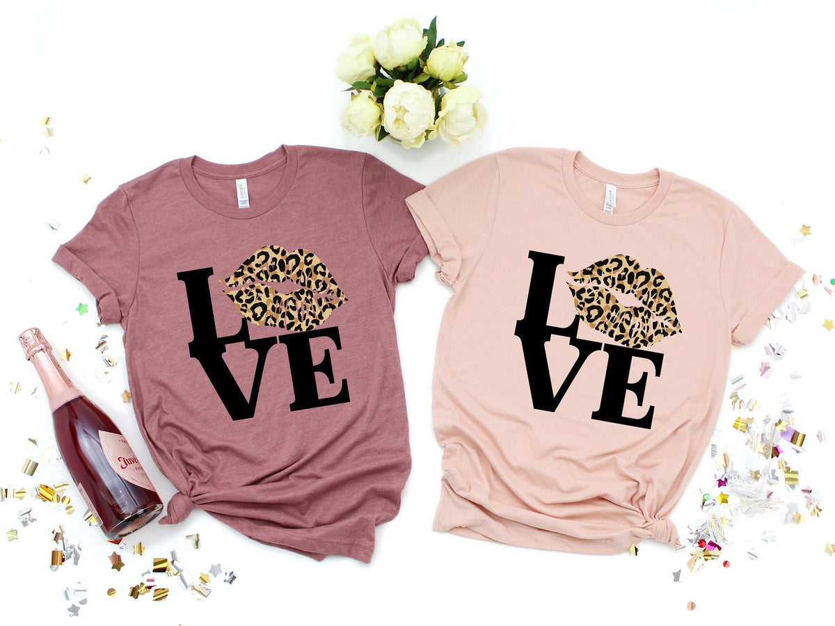 Love lips Valentines Day ShirtValentines Day Shirts For WomanHeart ShirtCute Valentine ShirtValentines Day GiftLeopard Valentines Graphic Tee – Feel-Good Design · Top Pick For Any Outfit