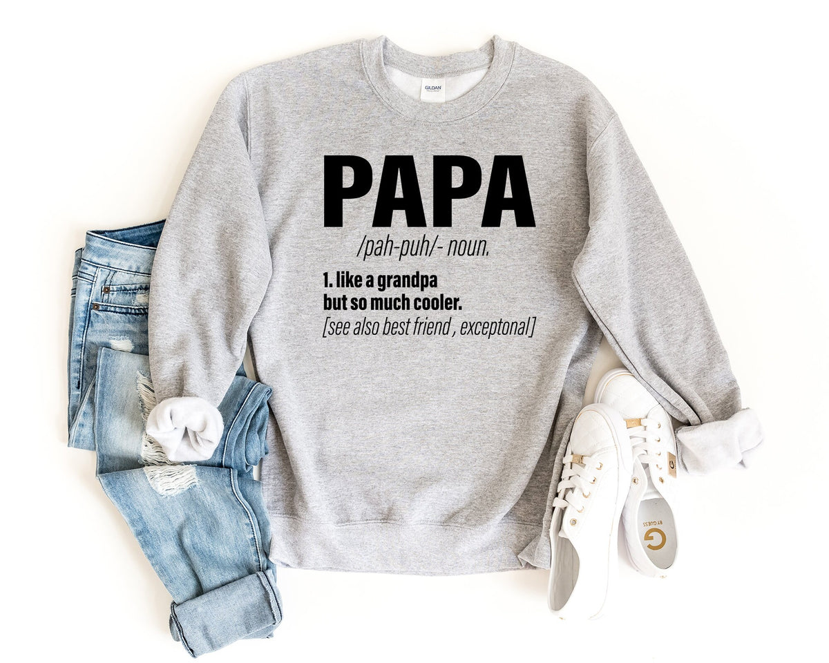 Papa Sweatshirt Papa Noun Crewneck Sweatshirt Best Friend Papa Sweater Dad Pullover Papa Gift Father39s Day Gift Papa Birthday Gift Sweatshirt – Cozy Vibes · High-Quality Print