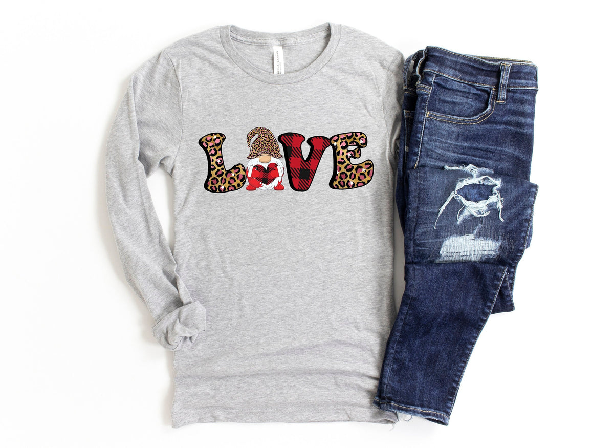 Love Gnome ShirtLeopard Print Valentines Day ShirtValentines Day Shirts For WomanHeart ShirtCute Valentine ShirtValentines Day Gift Graphic Tee – Easygoing Wear · High-Quality Print