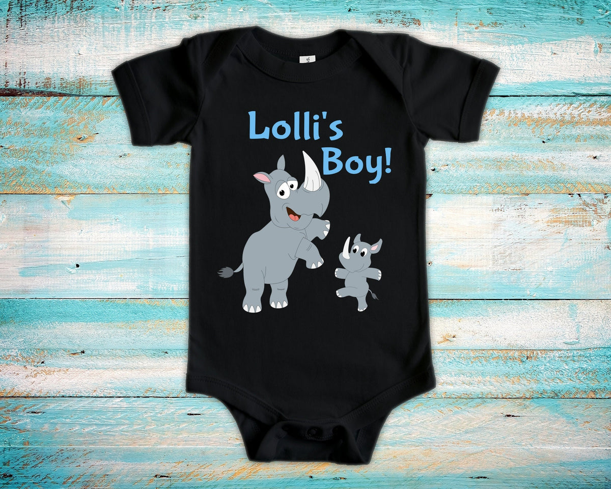 Lolli 39s Boy Cute Rhino Baby Bodysuit Tshirt or Toddler Shirt for Grandmother Grandma Grandson Gift Graphic Tee – Cozy Vibes · High-Quality Print