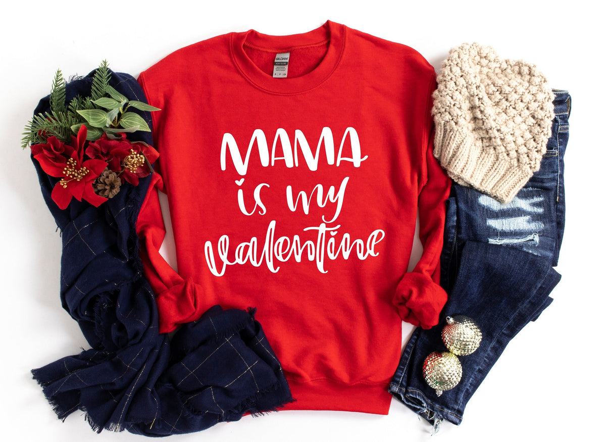 Mama Is My Valentine Shirt Valentine Daddy and Heart Shirt Day Tshirt Daddy Valentine Day Tee Daddy Lover Tee Mama Kid Valentine Shirt Graphic Tee – Bold Style · Great Gift For Fans