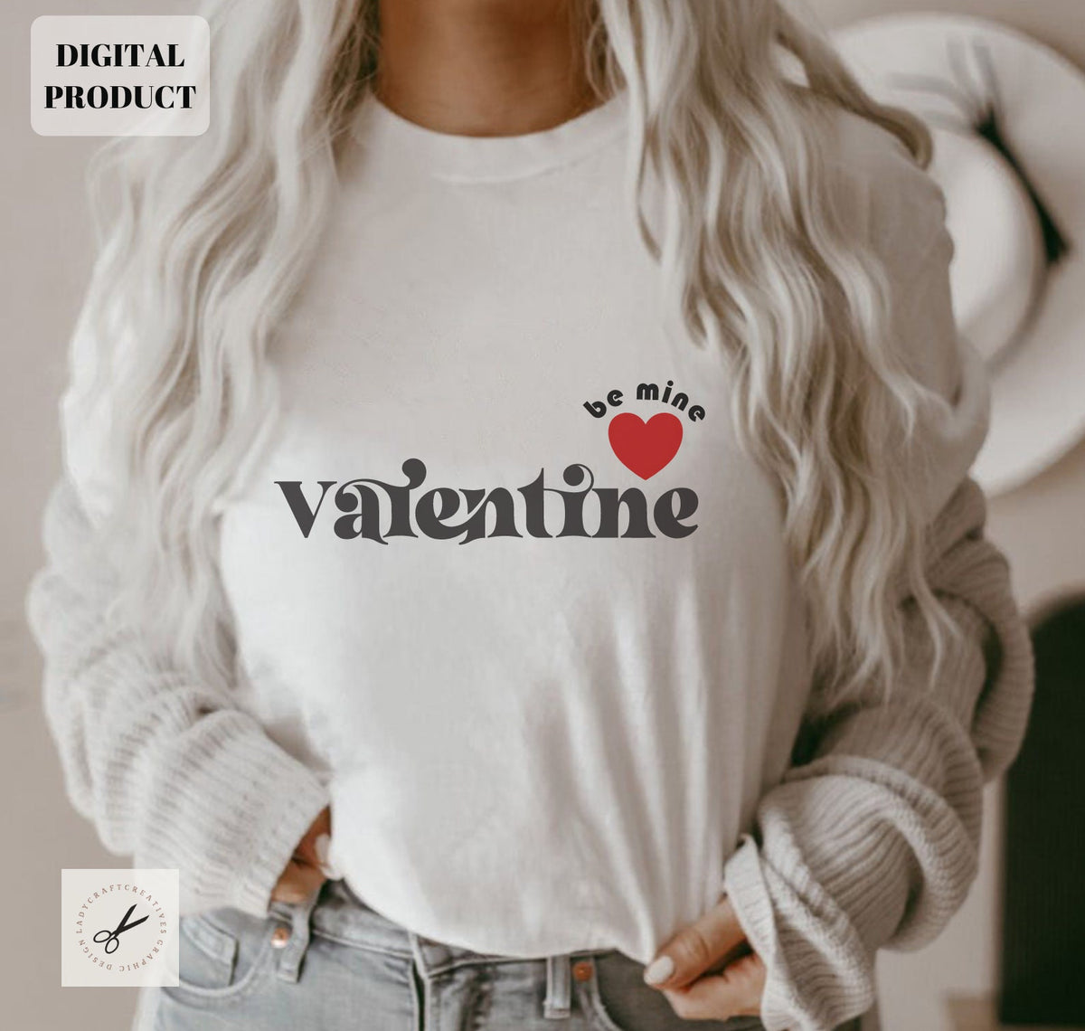 Be mine valentine svg Valentines day cutfile svg Minimalist Shirt design Cricut Instant Download Graphic Tee – Soft Feel · Must-Have Style