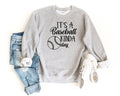 Baseball Kinda Day Sweatshirt Baseball Sweater Baseball Pullover Softball Crewneck Sweatshirt Kinda Day Baseball Sports Sweatshirt Sweatshirt – Aesthetic Look · Perfect For Daily Wear