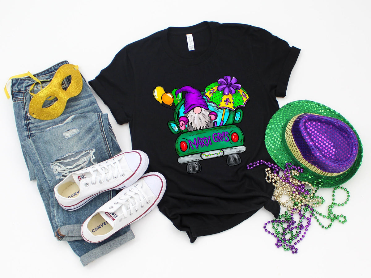 Mardi Gras Gnome Shirt Mardi Gnome Shirt Fat Tuesday Party Shirts Mardi Gras Gift Mardi Gras 2022 Mardi Mardi Gras Truck Shirt Graphic Tee – Cozy Vibes · Trending Graphic Apparel